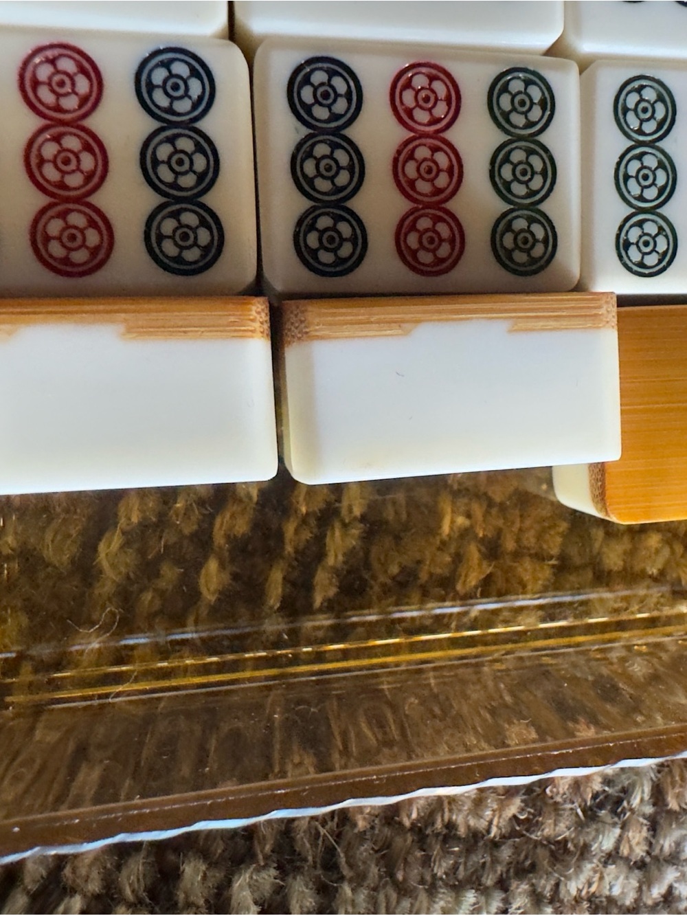 Vintage Bamboo Mahjong Tile Set - Compact Home Games - Picture 5 of 8